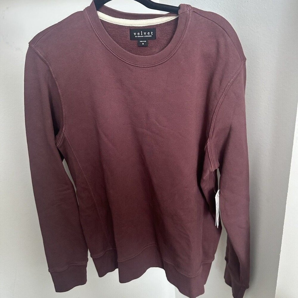 velvet by graham spencer Pullover sweatshirt mens medium MSRP $158 KING02